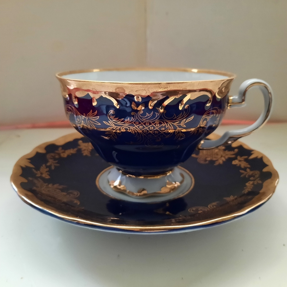 ECHT PORTELLAN design GERMANY  2 cups & 2 plates